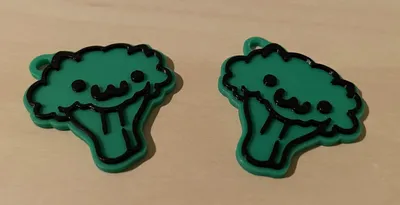 Finished Broccoli keychain